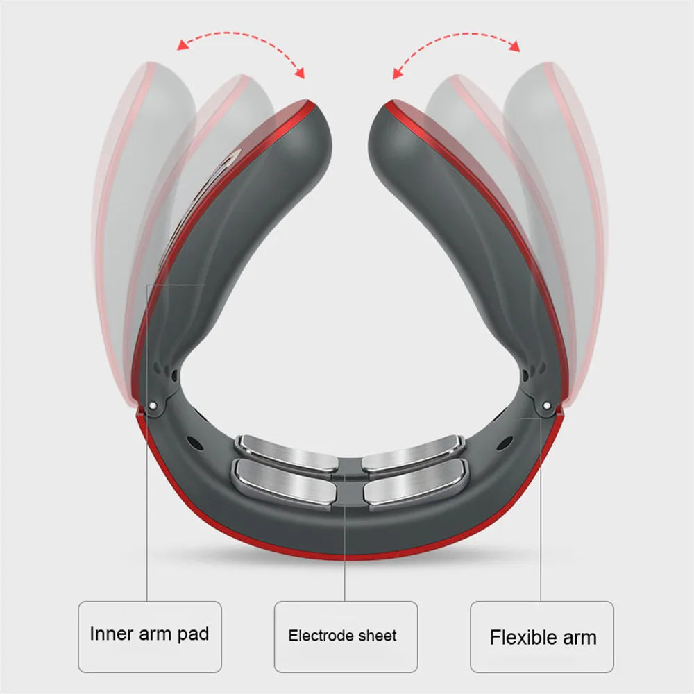 Electric Smart Massager Neck and Shoulder Pulse Massager Kneading Tens Wireless Heat Cervical Vertebra Relax Pain Relief