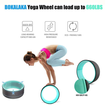 Yoga Wheel TPE Non-Slip Yoga Spine Roller Wheel circle for Back Pain Ain Relief and Improving Backbends Flexibility Training