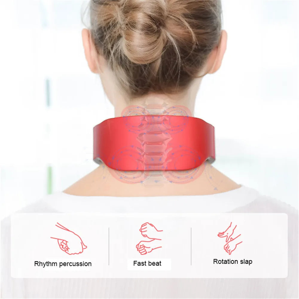 Electric Smart Massager Neck and Shoulder Pulse Massager Kneading Tens Wireless Heat Cervical Vertebra Relax Pain Relief