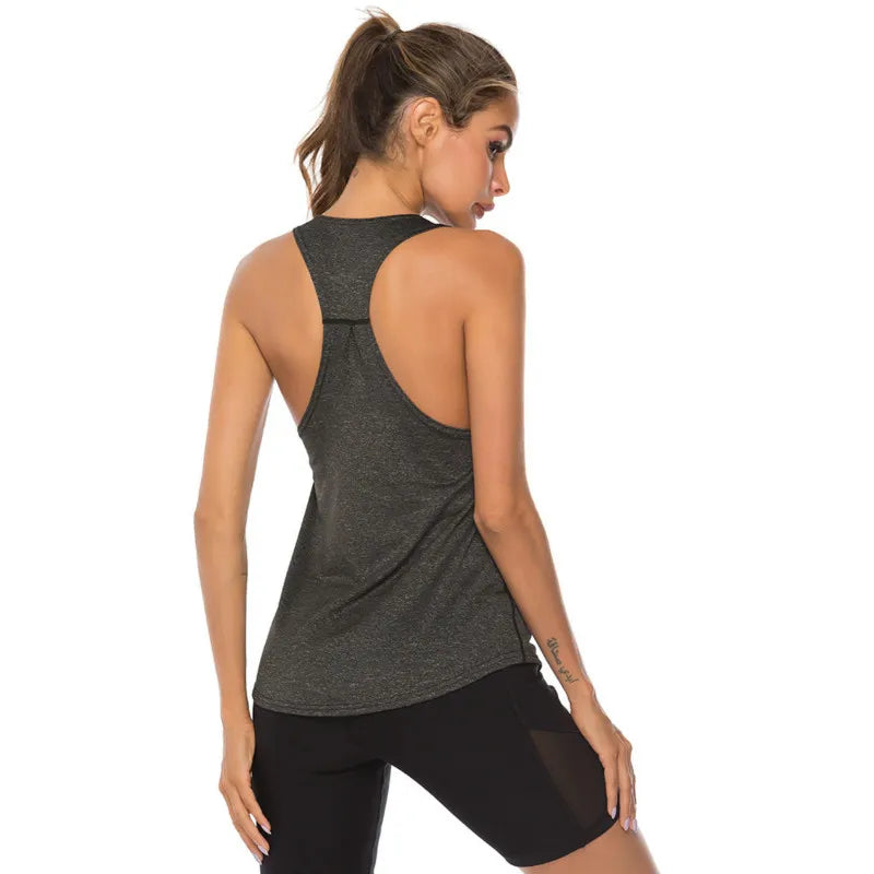 Quick-Dry Women's Yoga Shirts Sleeveless,Athletic Fitness Racerback Sports Vest,Comfortable U-neck VestTraining Sport Tank Tops