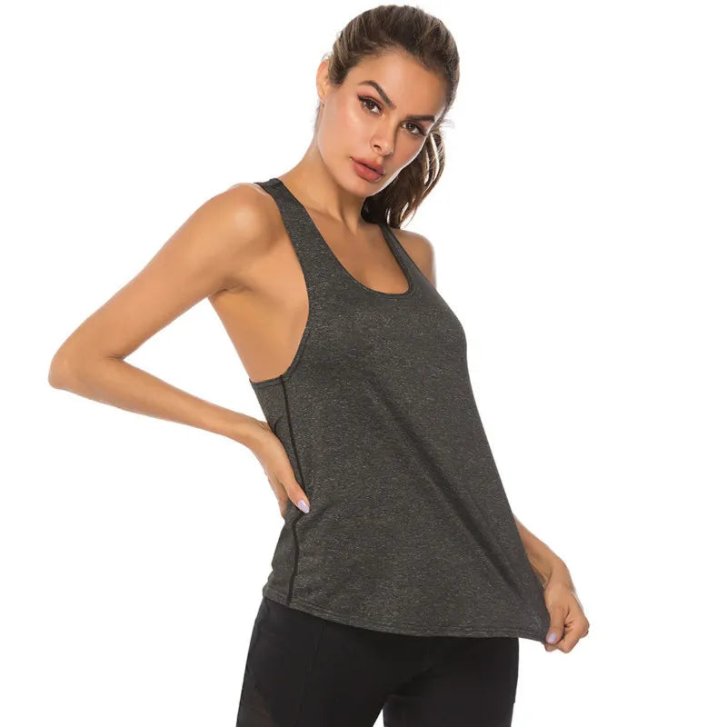 Quick-Dry Women's Yoga Shirts Sleeveless,Athletic Fitness Racerback Sports Vest,Comfortable U-neck VestTraining Sport Tank Tops