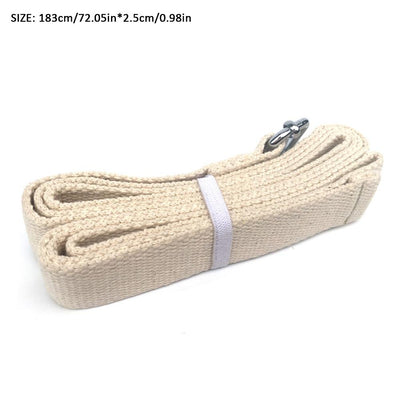 Stretch Yoga Strap Durable Pure Cotton Exercise Straps Strap Adjustable D-Ring Buckle Gives Flexibility For Yoga Pure Cotton