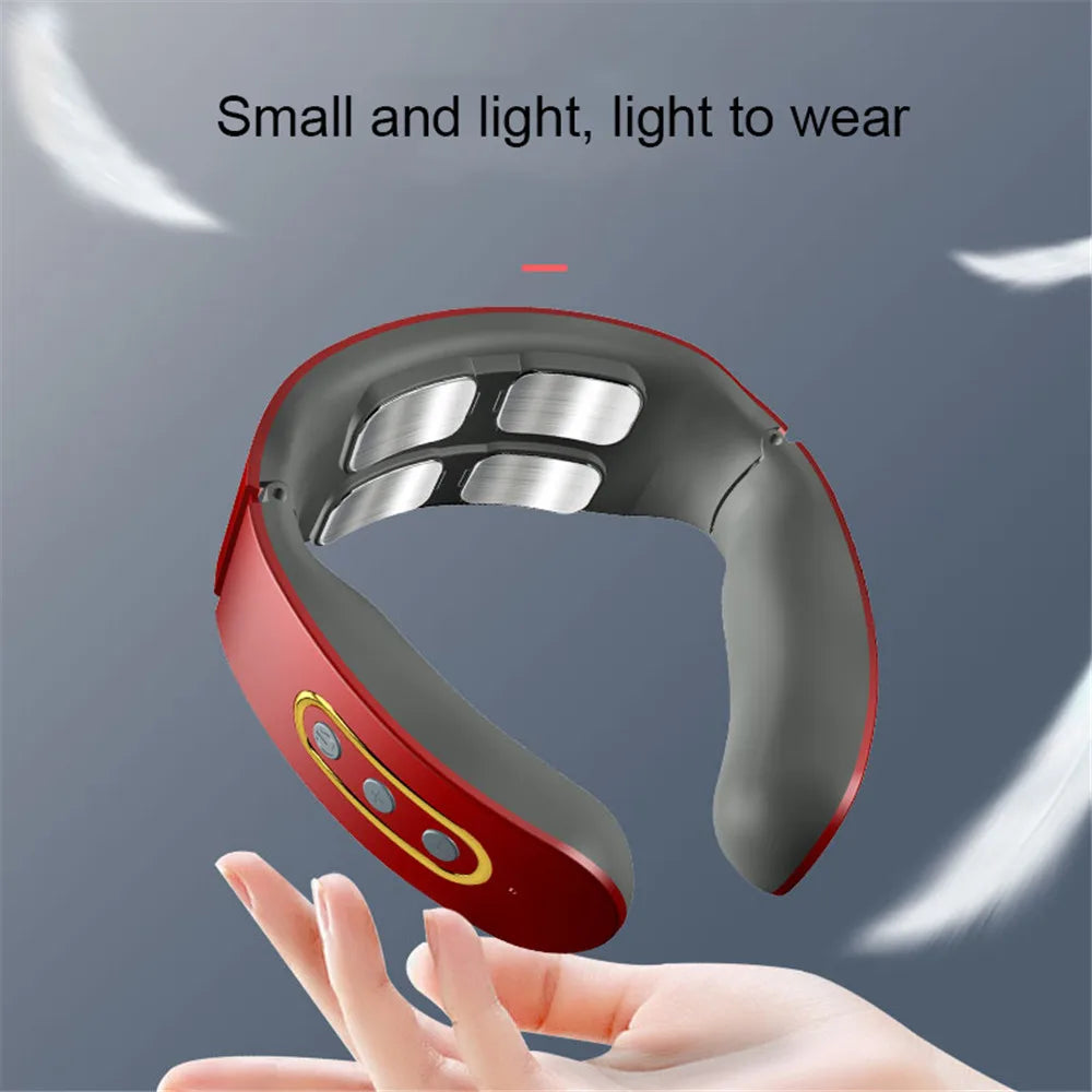 Electric Smart Massager Neck and Shoulder Pulse Massager Kneading Tens Wireless Heat Cervical Vertebra Relax Pain Relief