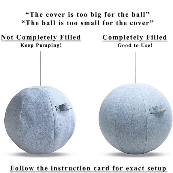 Yoga Ball Dustproof Cover Anti-Slip Cotton Anti-static Absorb Sweat Yoga Fitness Ball Cover for Protective Case