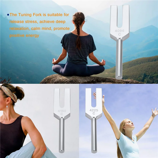 HOES-Tuning Forks Set 4096 Hz 4160 Hz 4225 Hz For Sound Healing, Musical Instrument, Sound Vibration Tools, C Durable Easy To Us