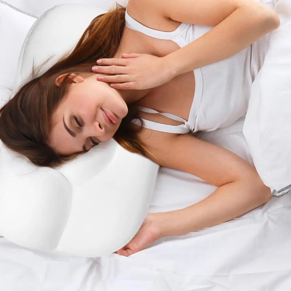 3D Ergonomic Center Egg Groove Design Round Cloud Egg Sleep Pillow Soft Breathable Sleep Pillow Orthopedic Neck Pain Release