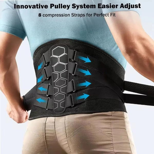 Sports Belts Lower Back Brace Lumbar Support Belts Ergonomic Design Suitable for Herniated Discs Sciatica for Men&Women