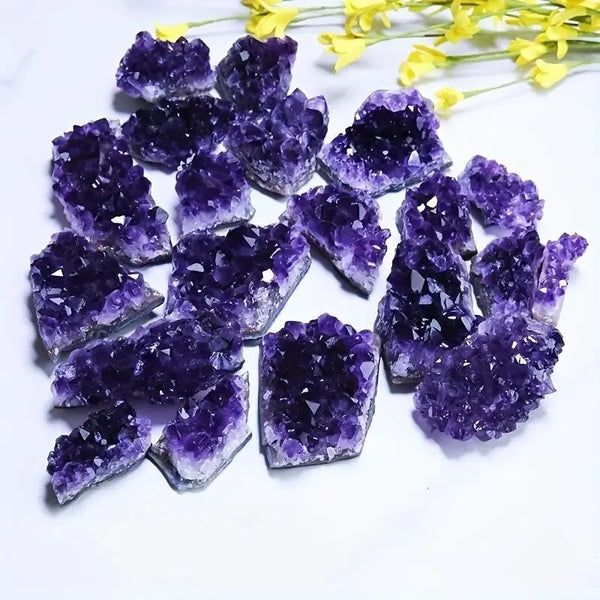 2PCS Natural Amethyst Treatment Stone -Energy Stone Healing Crystal Mysterious Energy Decoration, Decoration.