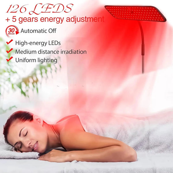 LED Red Light Therapy Panel Lamp for Facial Anti Aging Skin Care Beauty 216 LEDs Light Body Pain Relief Physical Therapy Tools