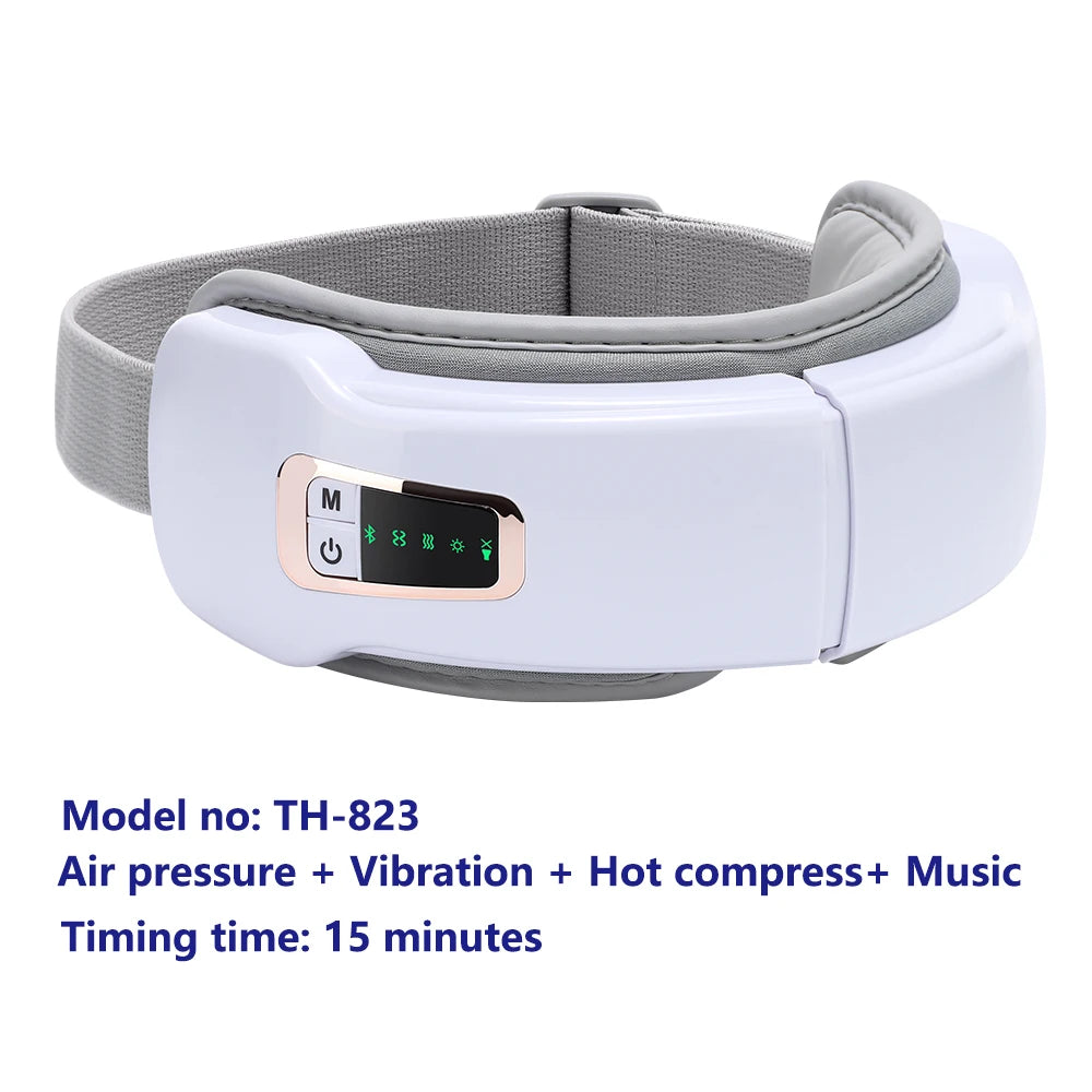 Smart Eye Massager 4 Modes Vibration Eye Care Instrument Hot Compress Bluetooth Eye Massage Relieve Fatigue Improve Sleep Shade