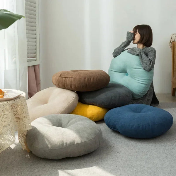Japanese Style Futon Meditation Cushion Tatami Stuffed Yoga Mat  Floor Seat Cushion With Fillings Thicken Pouf Sofa  물방석