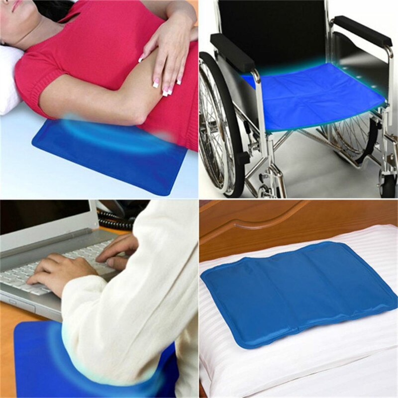 Comfortable Summer Cool Therapy Help Sleeping Aid Pad Mat Muscle Relief Cooling Gel Pillow Ice Pad Massager Water Pillows