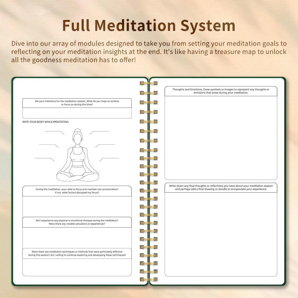 A5 Hardcover Meditation Journal - Spiritual Self-Discovery & Daily Reflection