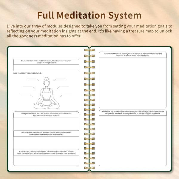 A5 Hardcover Meditation Journal - Spiritual Self-Discovery & Daily Reflection