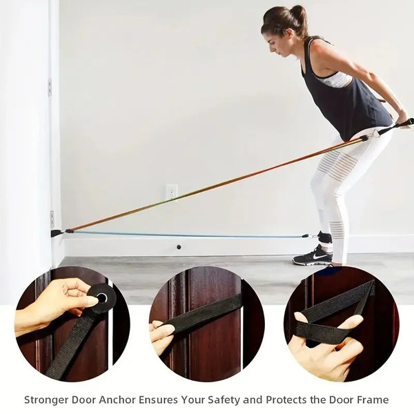11-Piece Resistance Bands Set - Complete Home Gym Kit with Accessories