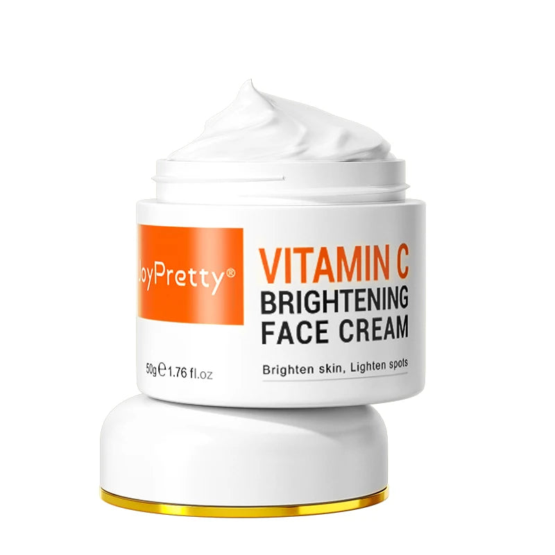 Vitamin C Face Cream Whitening Dark Spots Removal Lifting Firming Moisturizing Facial Cream Skin Care Product Beauty Health