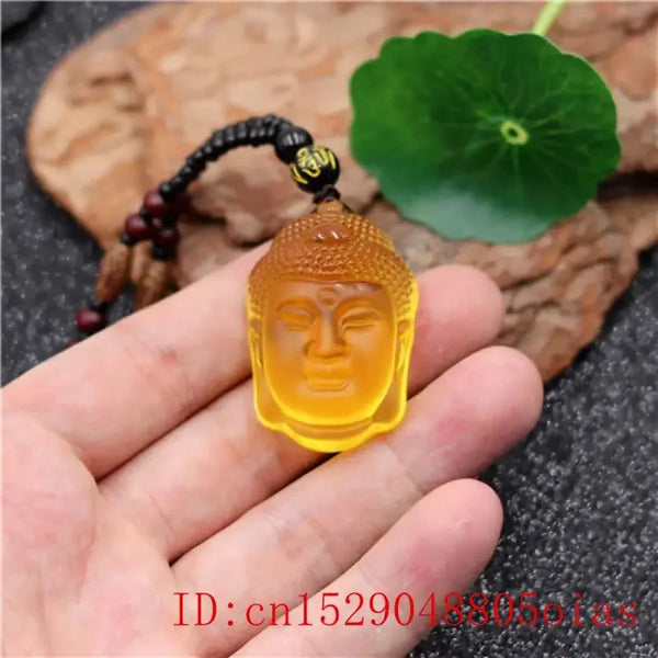 Crystal Buddha Pendant Necklace Accessories Natural Amulet Fashion Jewelry Carved Charm Real Jewelry Best Selling Holiday Gifts
