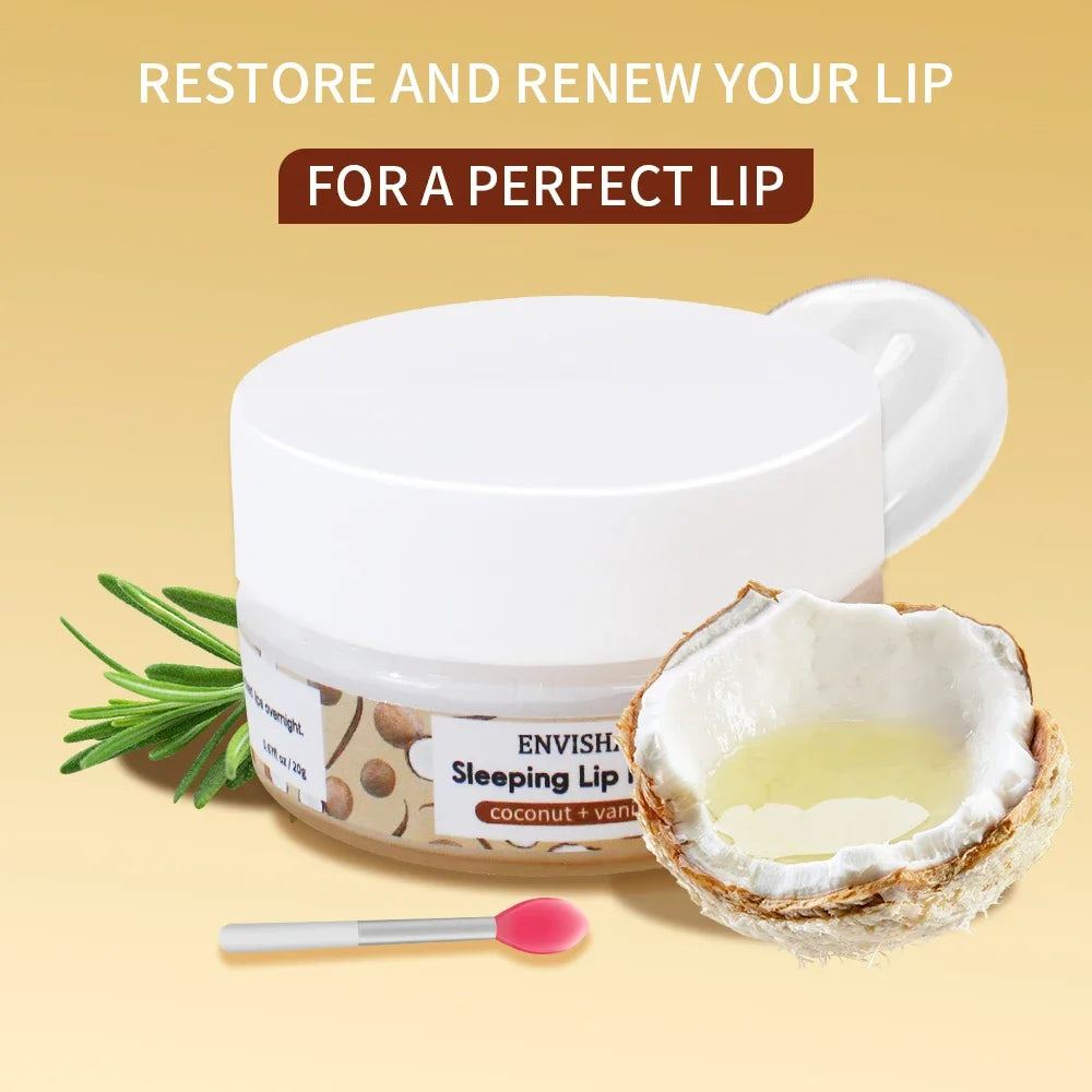 ENVISHA Lip Mask Sleeping Maintenance Moisturizing Fade Lines Nourishing Balm Skin Care Beauty Health Exfoliating Anti Drying