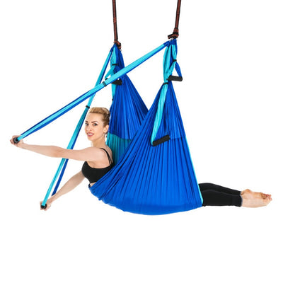 6 Handles Aerial Yoga Hammock Flying Swing Anti-gravity Yoga Pilates Inversion Exercises Device Home GYM Hanging Belt 20 Colors
