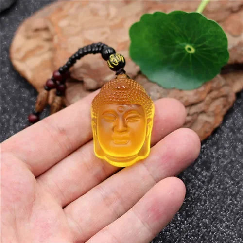 Crystal Buddha Pendant Necklace Accessories Natural Amulet Fashion Jewelry Carved Charm Real Jewelry Best Selling Holiday Gifts