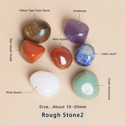14 Pcs Pointed Quartz Crystal Seven Chakra Reiki Healing Stone Hexagon Mineral Ornament Gems For Meditation Home Bedroom Decor