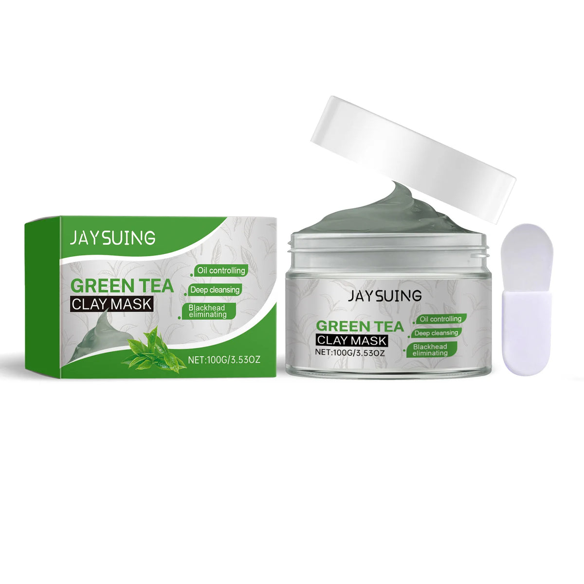 Face Cleansing Clay Mask Green Tea Turmeric Shrink Pore Blackhead Remover Exfoliating Moisturizing Oil Control Dead Sea Mud Mask