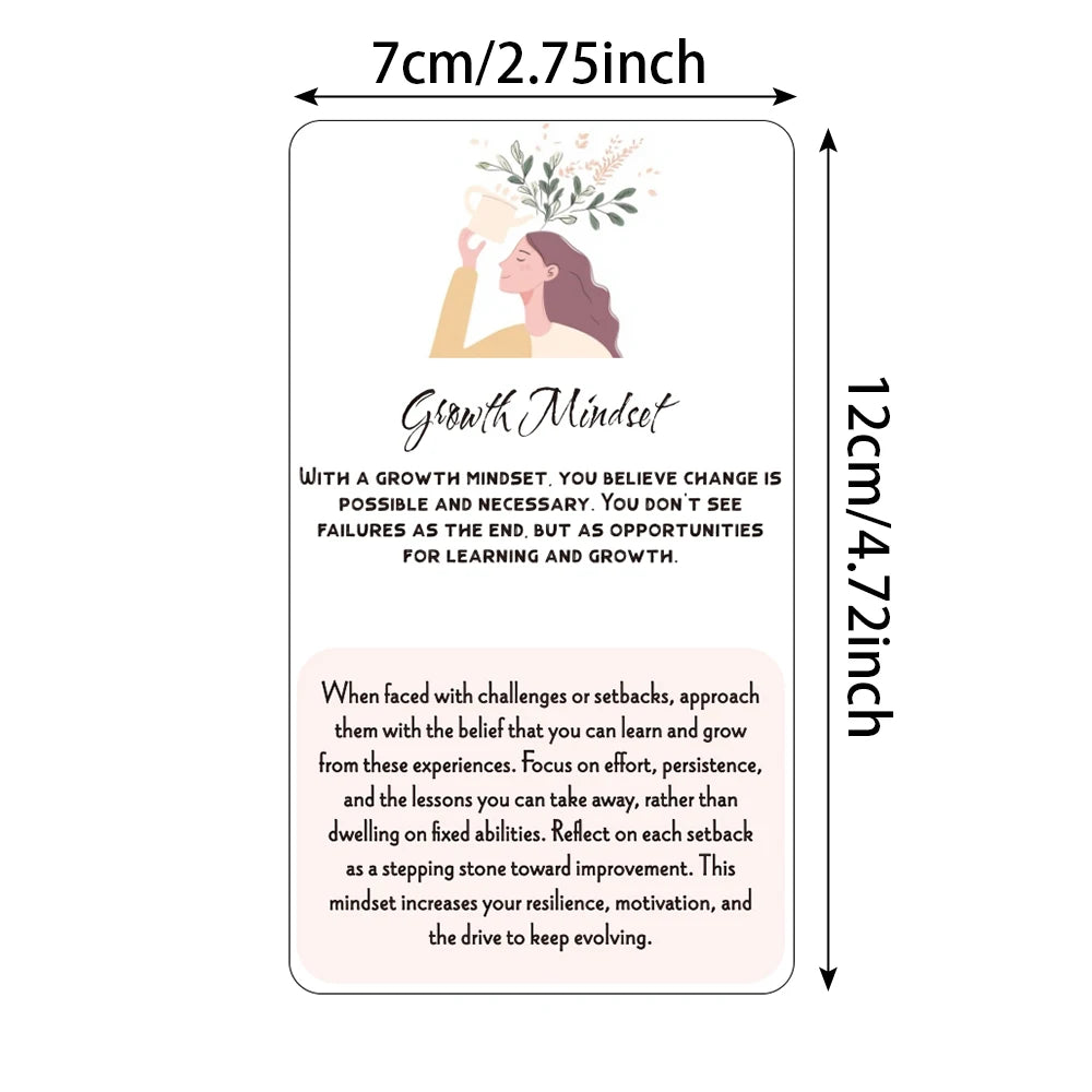 Mindfulness Cards, Mindful Meditation, Gratitude, Kindness, Self Care & Relaxation, Simple Practices for Everyday Life, 12x7cm