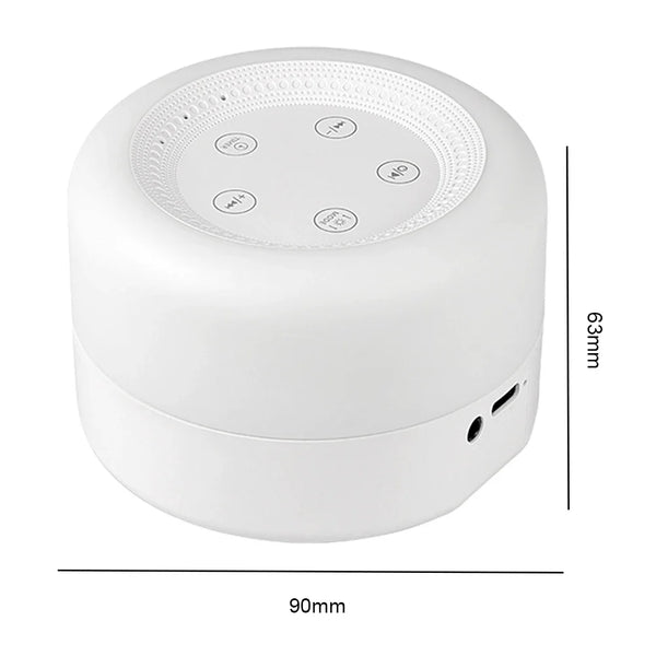 White Noise Machine with Night Light Sleeping Relaxation for Baby Portable Touch Adjustable USB Rechargeable for Home Travel