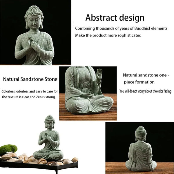 Meditating Buddha Statue Sculpture Spiritual Sustenance Meaningful Statues for Birthday Gifts New Year's Gifts