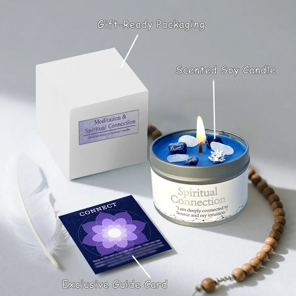 Healing Candles, Spiritual Meditation Scented Candle Women Mom, Premium Natural Fragrance Soy Wax for Relaxation Stress Relief