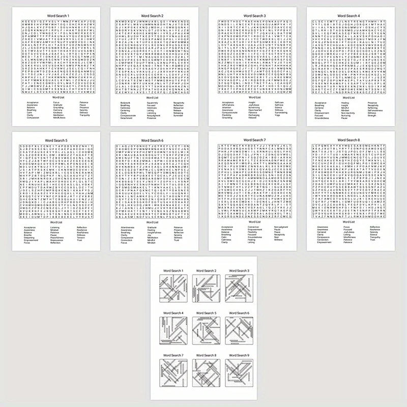 Mindfulness Word Search - 100 Relaxing Puzzles for Stress Relief & Focus