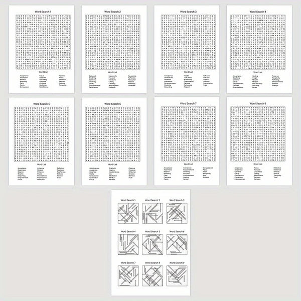 Mindfulness Word Search - 100 Relaxing Puzzles for Stress Relief & Focus
