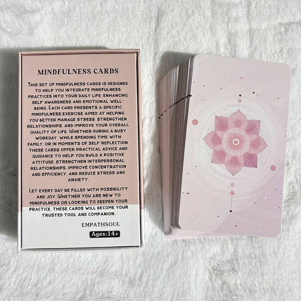 Mindfulness Cards, Mindful Meditation, Gratitude, Kindness, Self Care & Relaxation, Simple Practices for Everyday Life, 12x7cm
