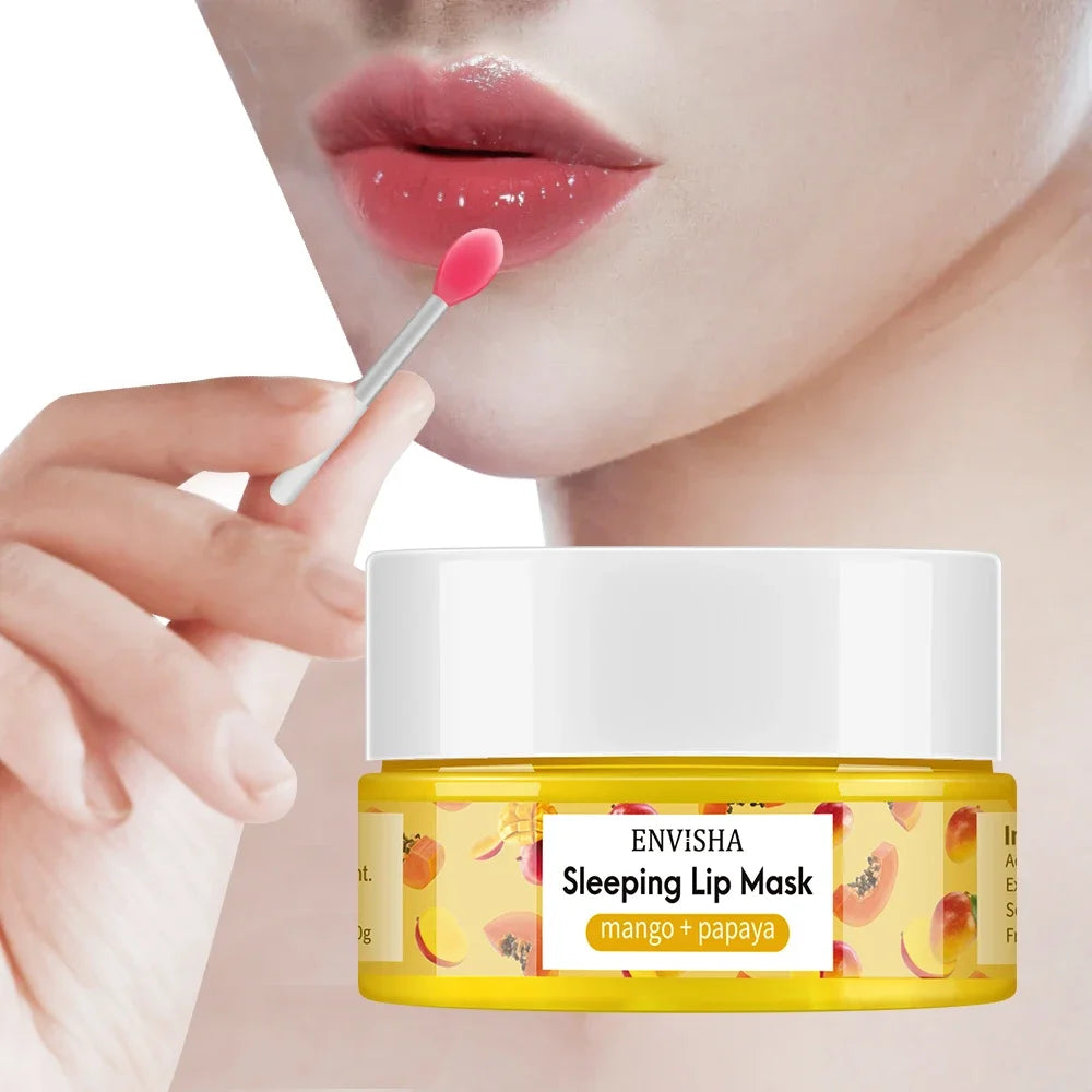 ENVISHA Lip Mask Sleeping Maintenance Moisturizing Fade Lines Nourishing Balm Skin Care Beauty Health Exfoliating Anti Drying