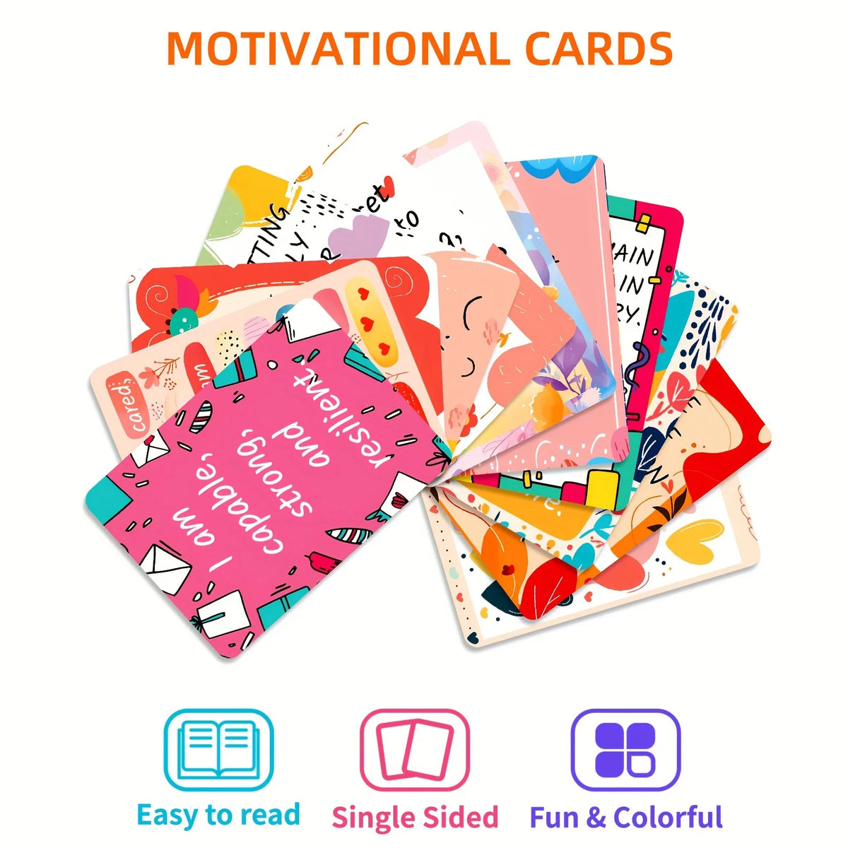 50 Motivational Affirmation Cards - Daily Inspiration & Positive Energy