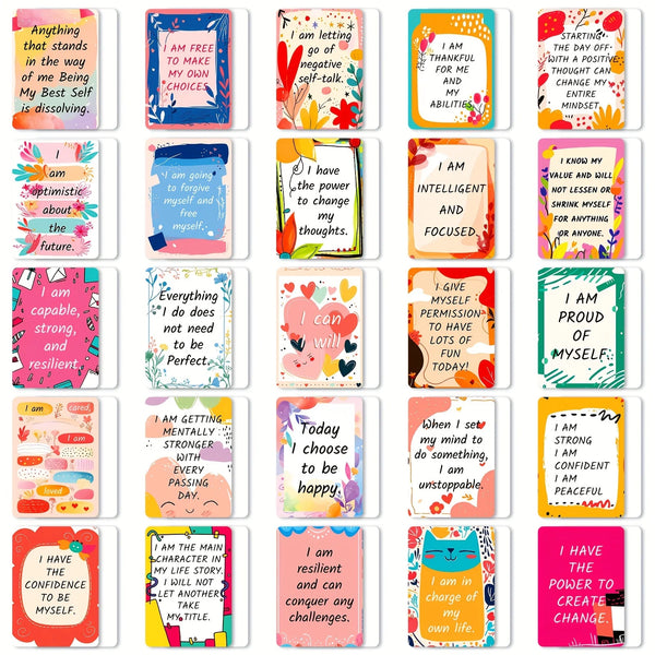 50 Motivational Affirmation Cards - Daily Inspiration & Positive Energy