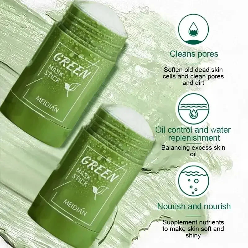 Fast Remove Blackhead Mask Green Tea Solid Cleansing Stick Facial Acne Blemish Shrink Pores Oil Control Smooth Korean Skin Care