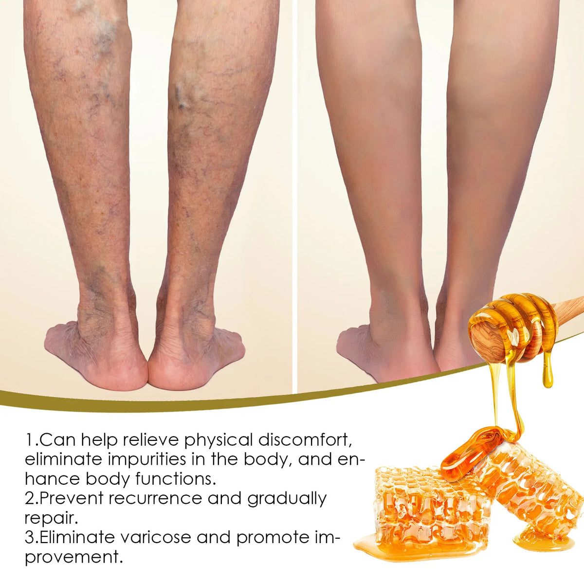 Bee Venom Lymphatic Drainage Slimming Foot Soak Beads Relieve Leg Swelling Detox Foot Soak Health Promote Blood Circulation