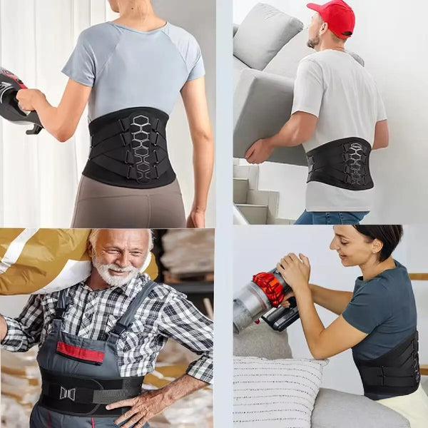 Sports Belts Lower Back Brace Lumbar Support Belts Ergonomic Design Suitable for Herniated Discs Sciatica for Men&Women