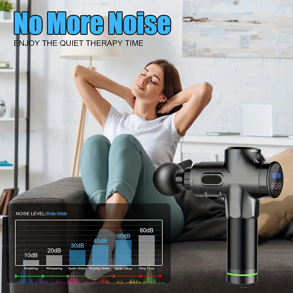 Professional Massage Gun Massage Gun LCD Digital Display with 99 Levels for Adjusting the Body Arms Legs Back Deep Massage