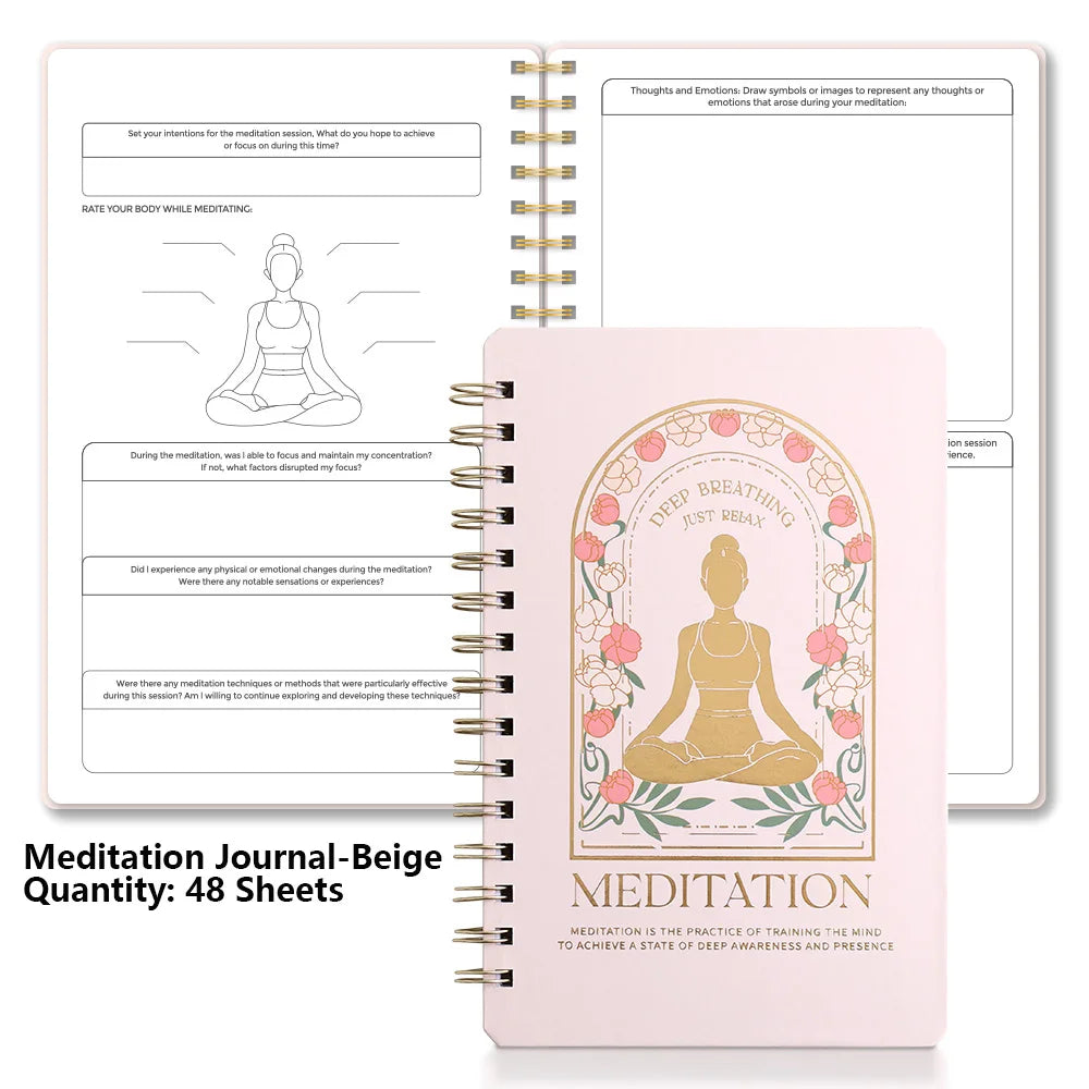 A5 Hardcover Meditation Journal - Spiritual Self-Discovery & Daily Reflection