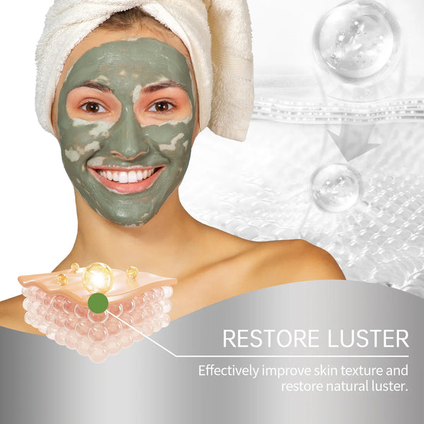 Face Cleansing Clay Mask Green Tea Turmeric Shrink Pore Blackhead Remover Exfoliating Moisturizing Oil Control Dead Sea Mud Mask