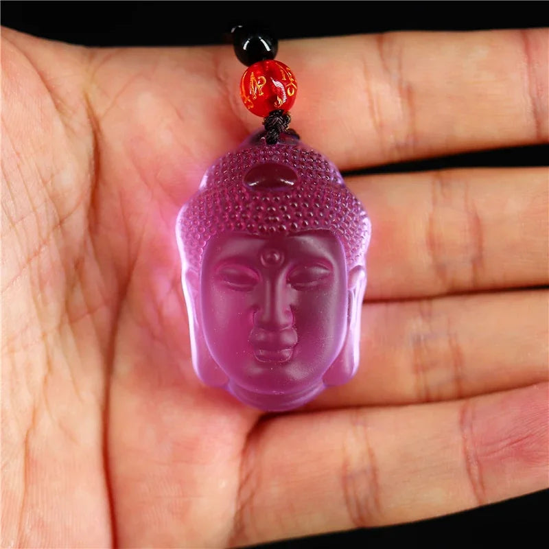 Crystal Buddha Pendant Necklace Accessories Natural Amulet Fashion Jewelry Carved Charm Real Jewelry Best Selling Holiday Gifts