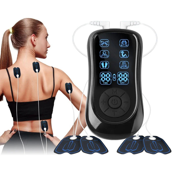 Muscle Stimulator 6-Mode Electric EMS Massage Digital Therapy Slimming Machine Electrostimulator Pulse Abdominal Body Massager