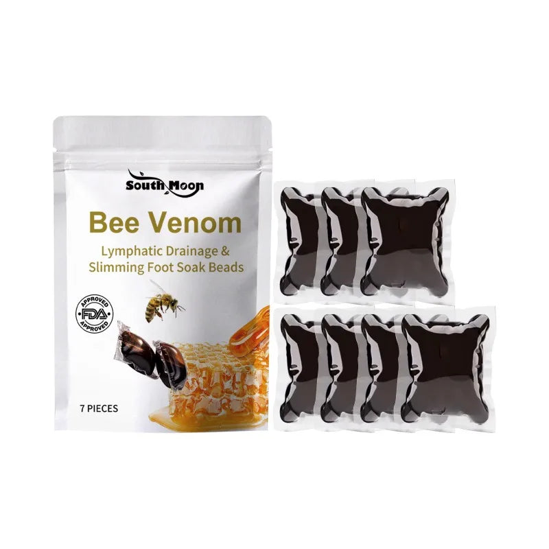 Bee Venom Lymphatic Drainage Slimming Foot Soak Beads Relieve Leg Swelling Detox Foot Soak Health Promote Blood Circulation