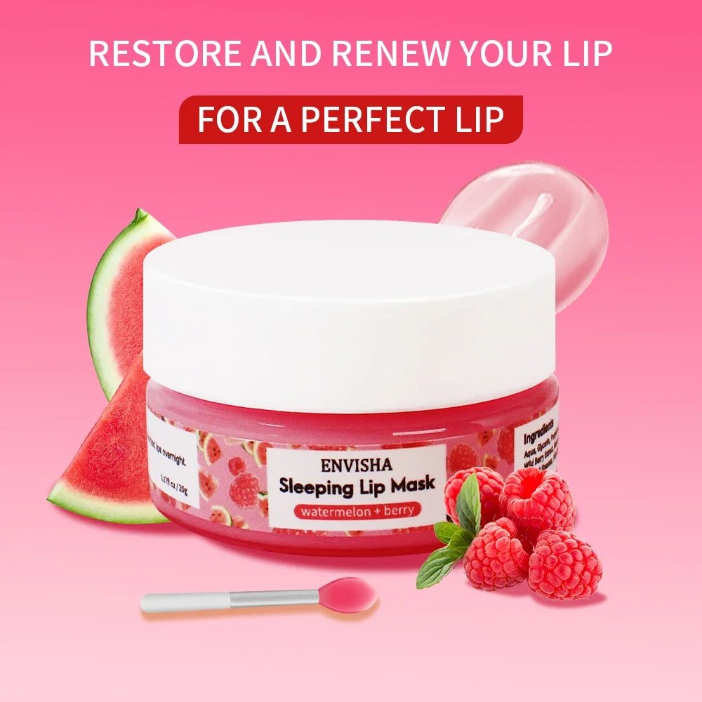 ENVISHA Lip Mask Sleeping Maintenance Moisturizing Fade Lines Nourishing Balm Skin Care Beauty Health Exfoliating Anti Drying