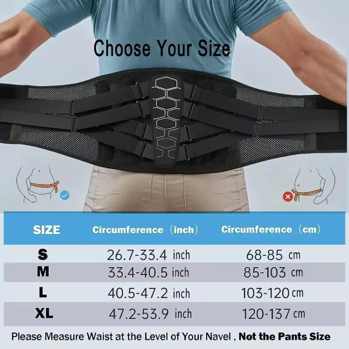 Sports Belts Lower Back Brace Lumbar Support Belts Ergonomic Design Suitable for Herniated Discs Sciatica for Men&Women