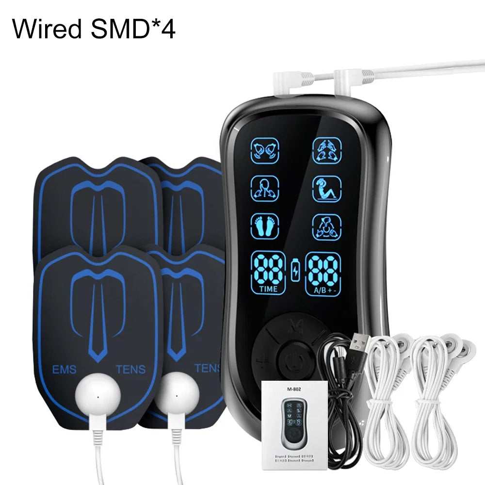 Muscle Stimulator 6-Mode Electric EMS Massage Digital Therapy Slimming Machine Electrostimulator Pulse Abdominal Body Massager