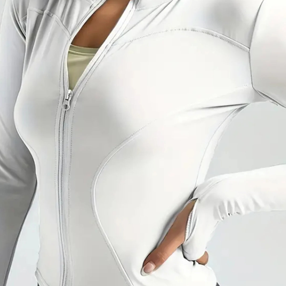 Yoga clothes women's autumn and winter sports yoga coat standing collar long sleeve top Pilates training running fitness clothes