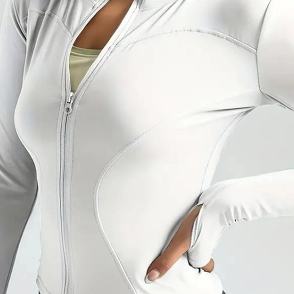 Yoga clothes women's autumn and winter sports yoga coat standing collar long sleeve top Pilates training running fitness clothes